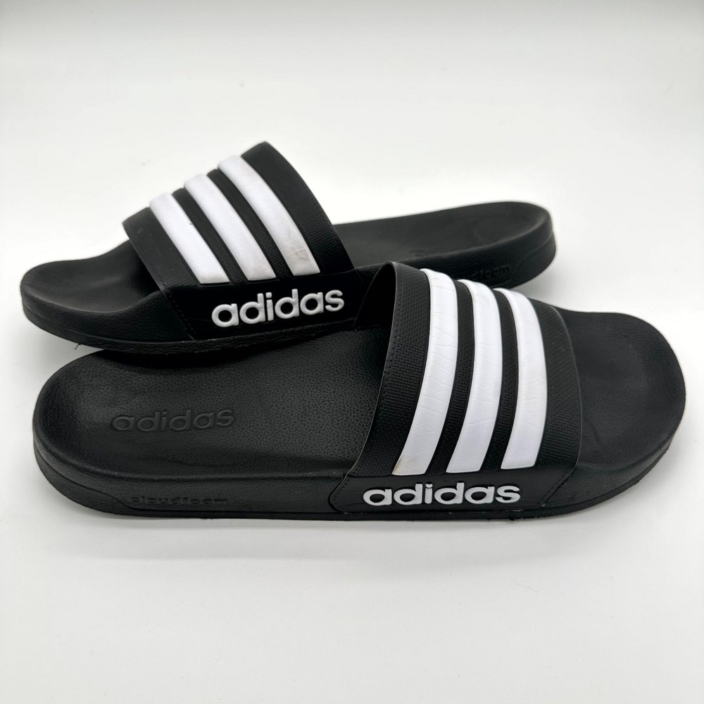 Adidas Adilette Comfort Slides Black & White | Size 14 | Made in Italy GZ5922
